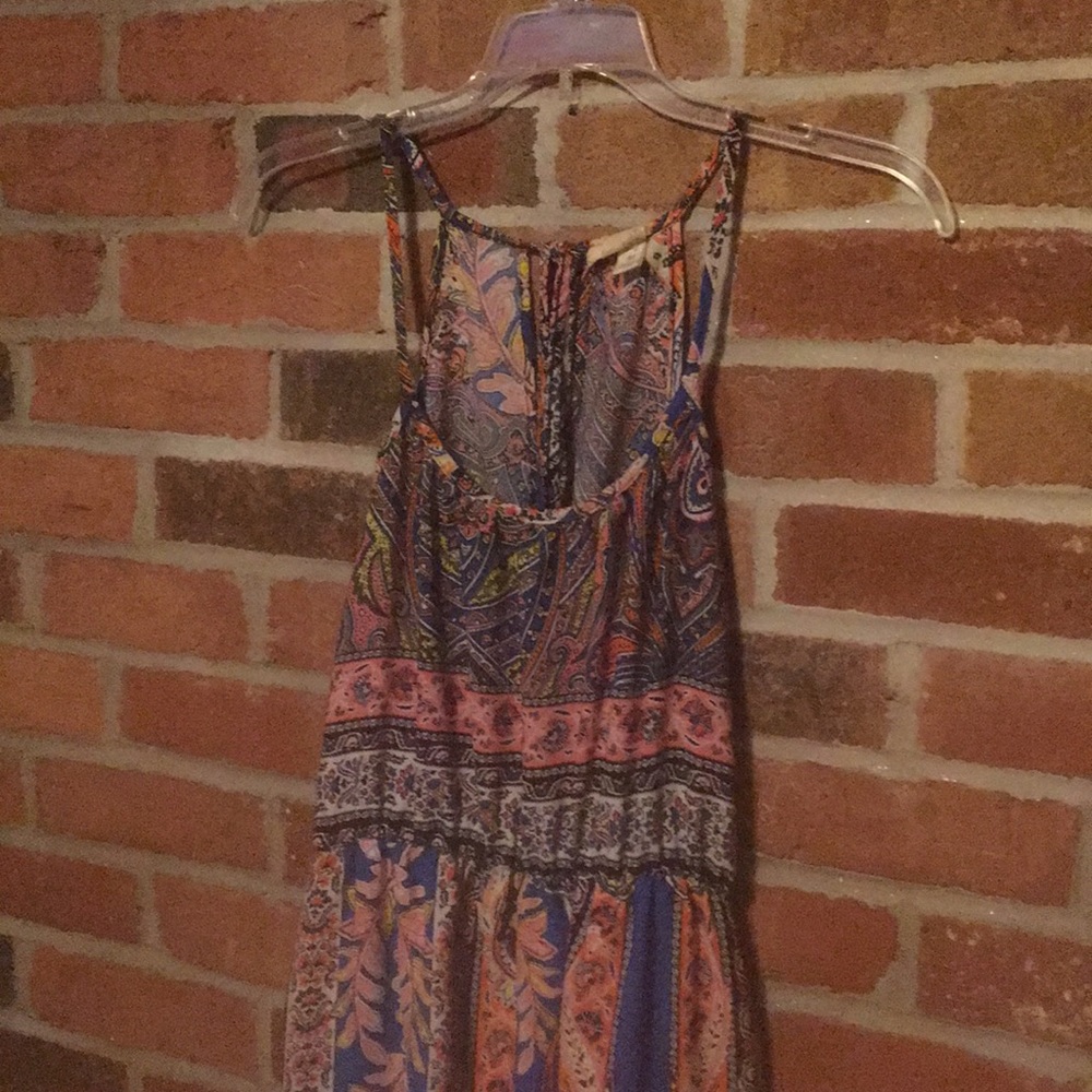 Colorful strappy maxi